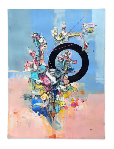 Viel zu fresh (2025), Watercolor/acrylic/pigment ink on paper, 40cm × 30cm