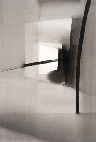 o. T. (2022); Indian ink, acrylic on paper; 25 x 17 cm; 1.300,00€