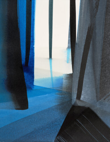 o. T. (2024); Indian ink, acrylic on paper; 22 x 17 cm; 1.300,00€