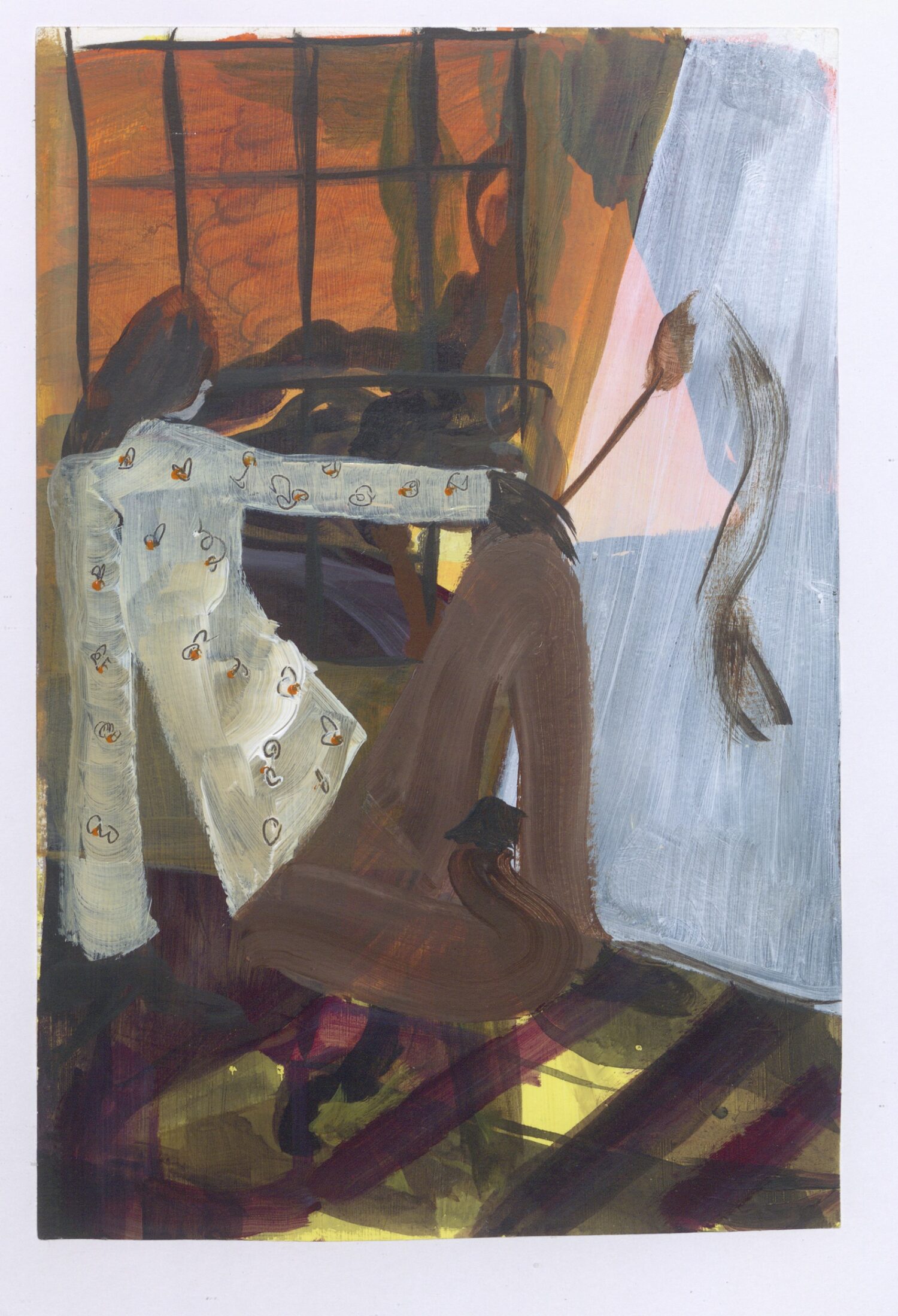 The Painter (2024); Oost-Indische inkt and acryl op papier; 30 x 20 cm