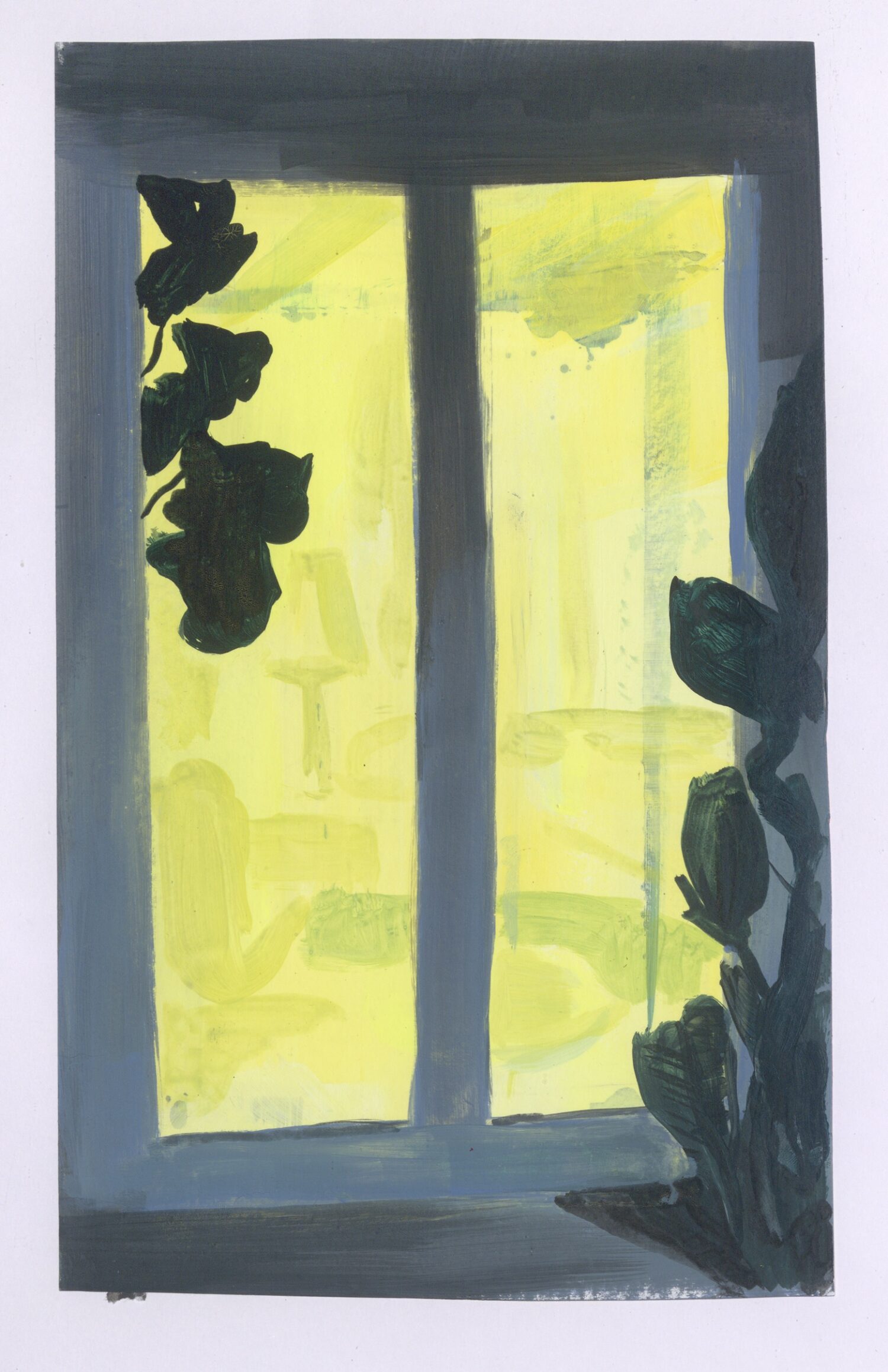Untitled (2024); Oost-Indische inkt and acryl op papier; 31 x 19 cm