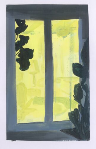 Untitled (2024); Oost-Indische inkt and acryl op papier; 31 x 19 cm