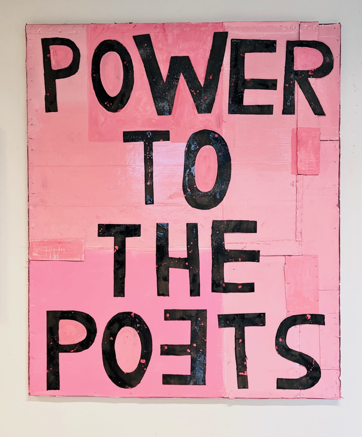 Power to the Poets (2025), Paint on cardboard 