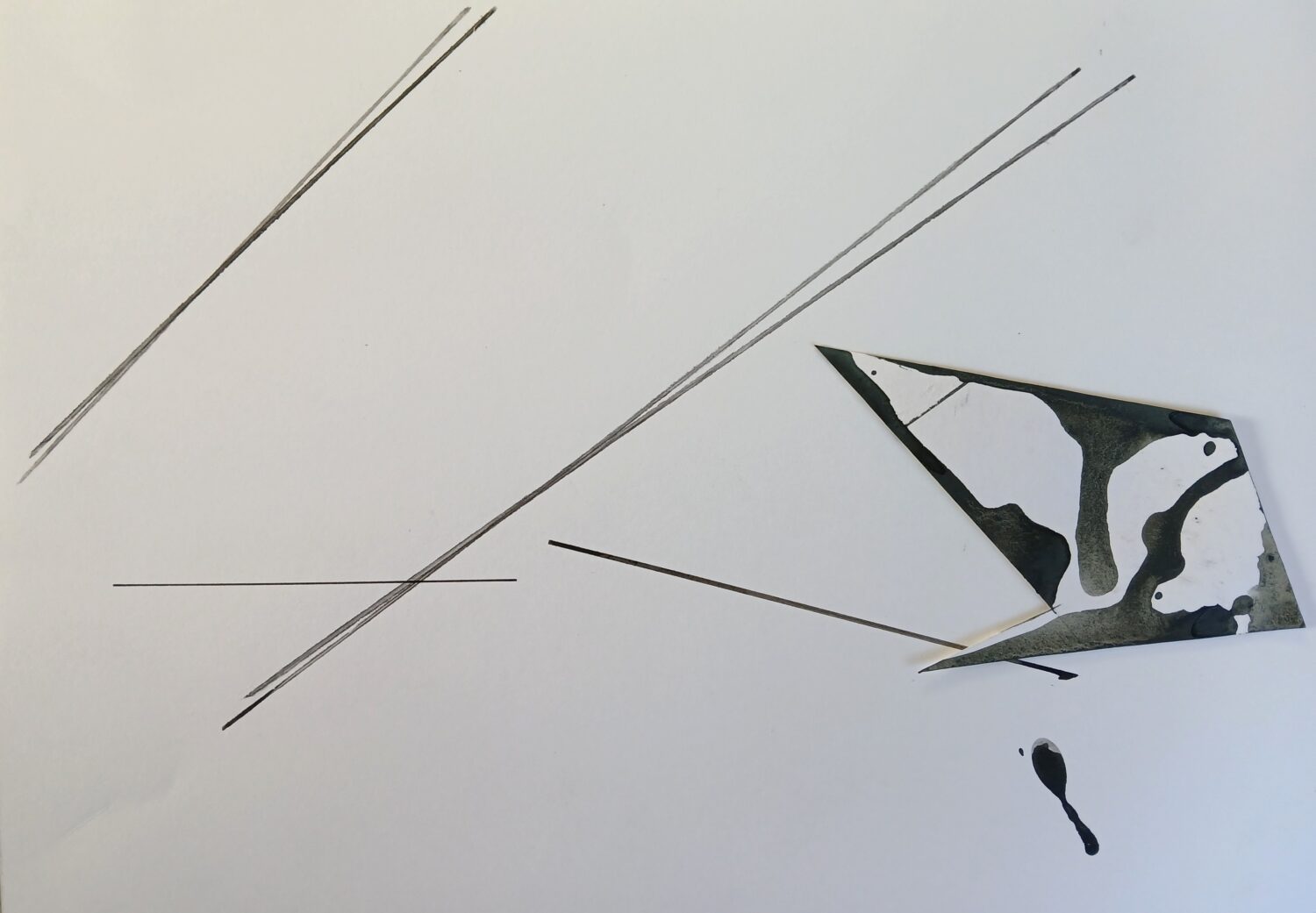 Breathing excercise (8) (2025); acryl en inkt op papier; 30 x 42 cm;  950€