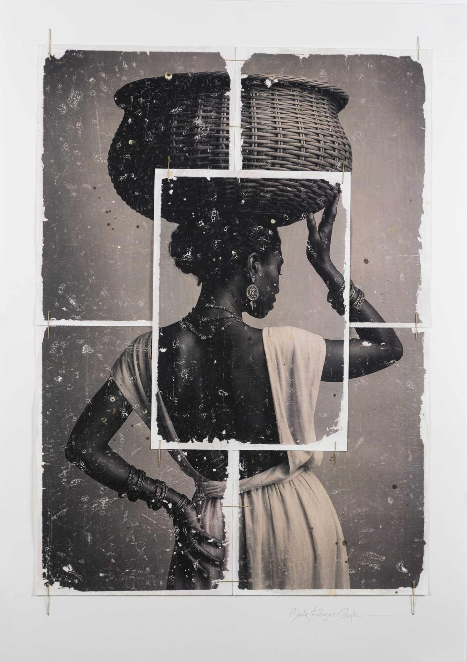 Donde Nace el Horizonte 17 (2025); Mixed media: transphotography on watercolor paper and acrylic paper; 100x70cm