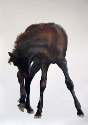 Endless Legs (2025); Oil on paper; 160x115cm