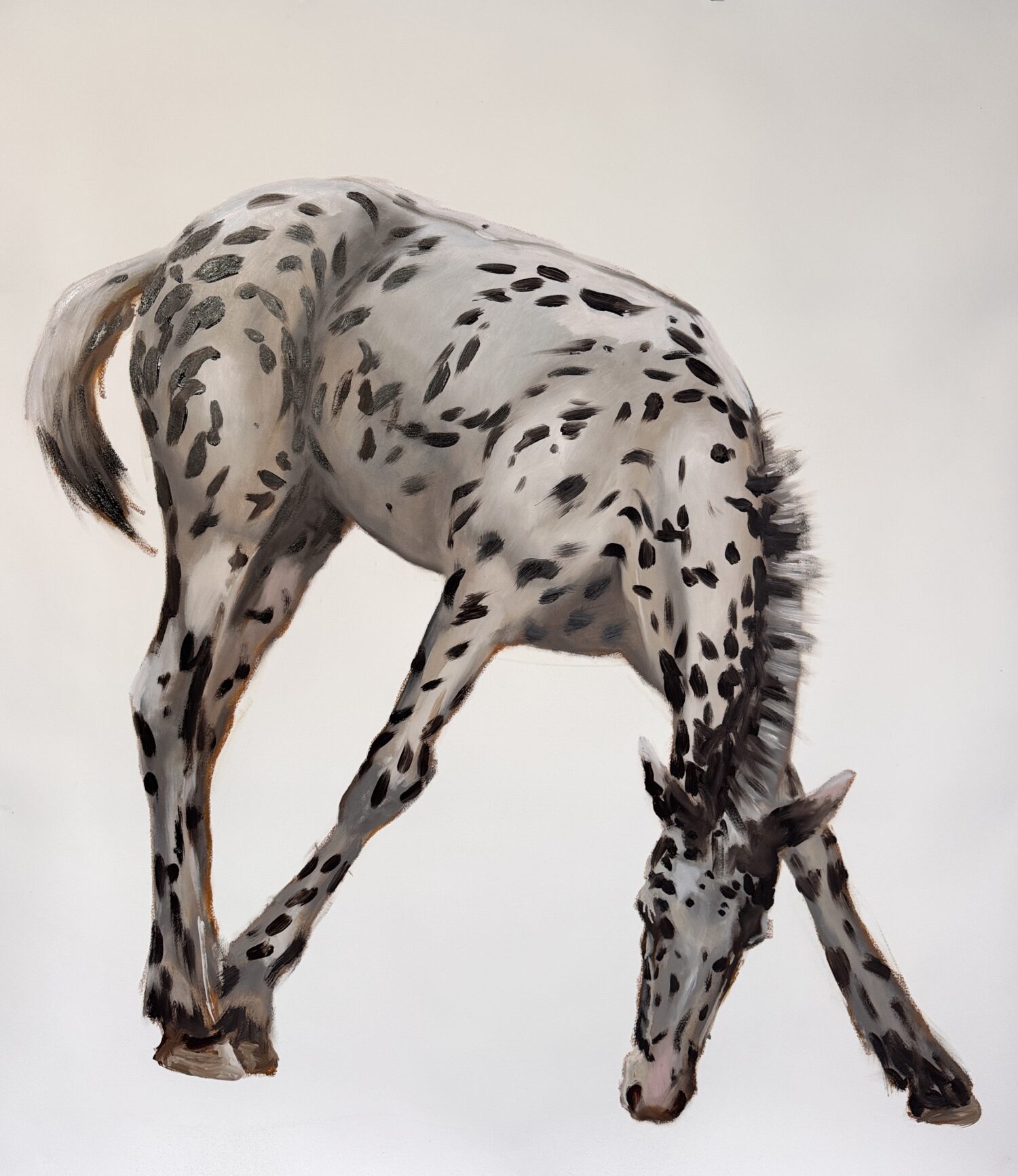 The price of desire (2025); Oil on paper; 150x130cm