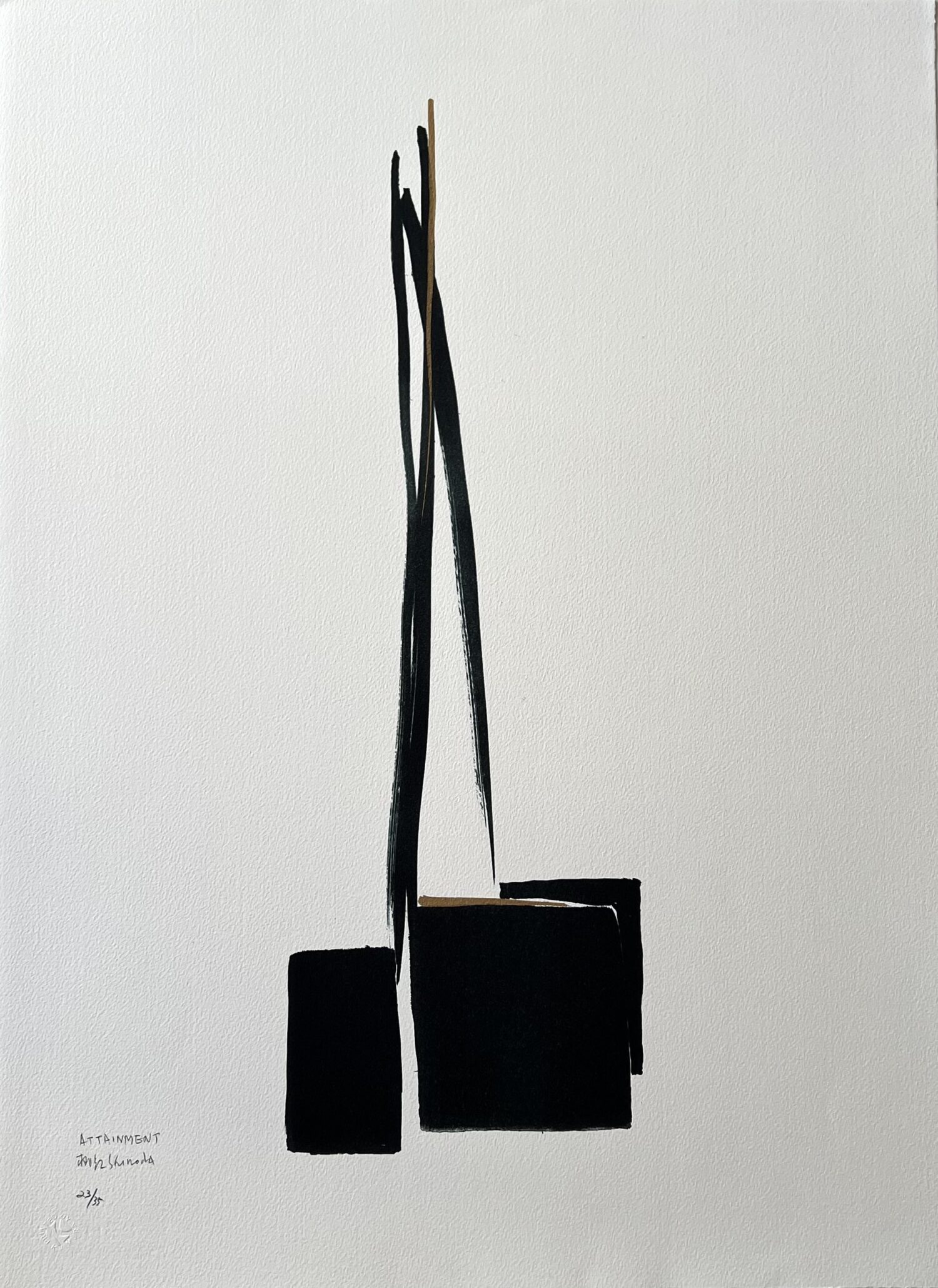 Attainment (2007); hand-coloured lithograph; No.23 of 35; 72x53cm