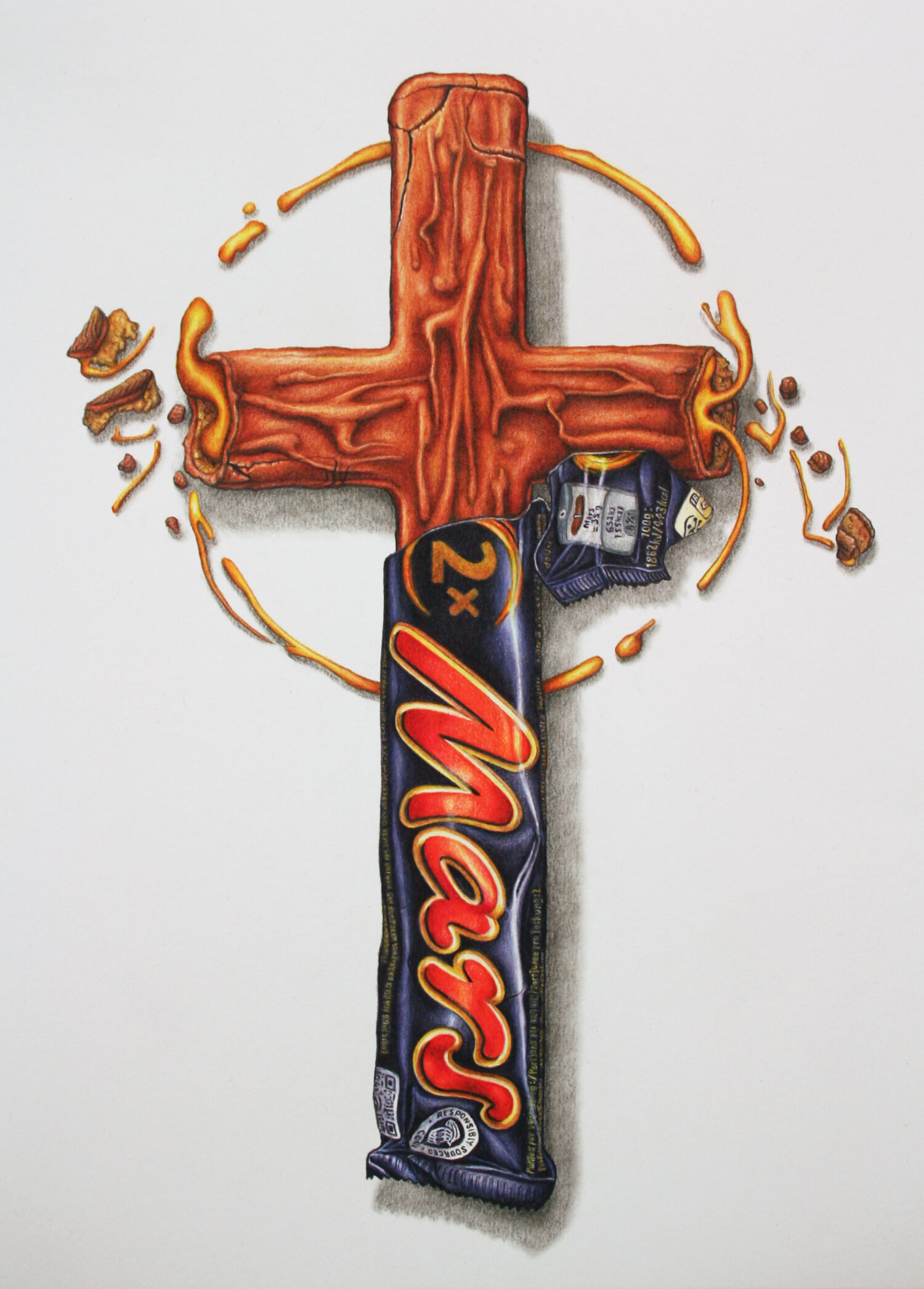 Consecrated 04 (2025); kleurpotlood op papier; 29 x 21 cm
