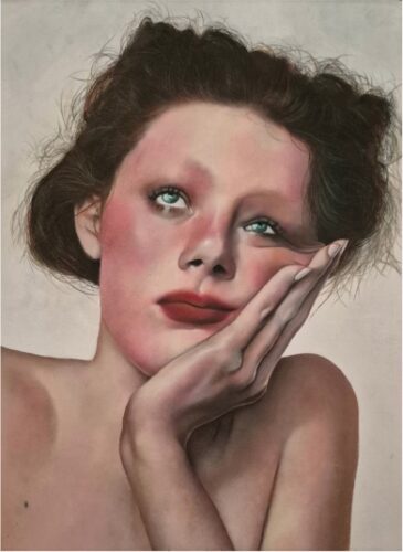  Aletta (2025); oil on paper on panel; 27,5 x 20,5 cm