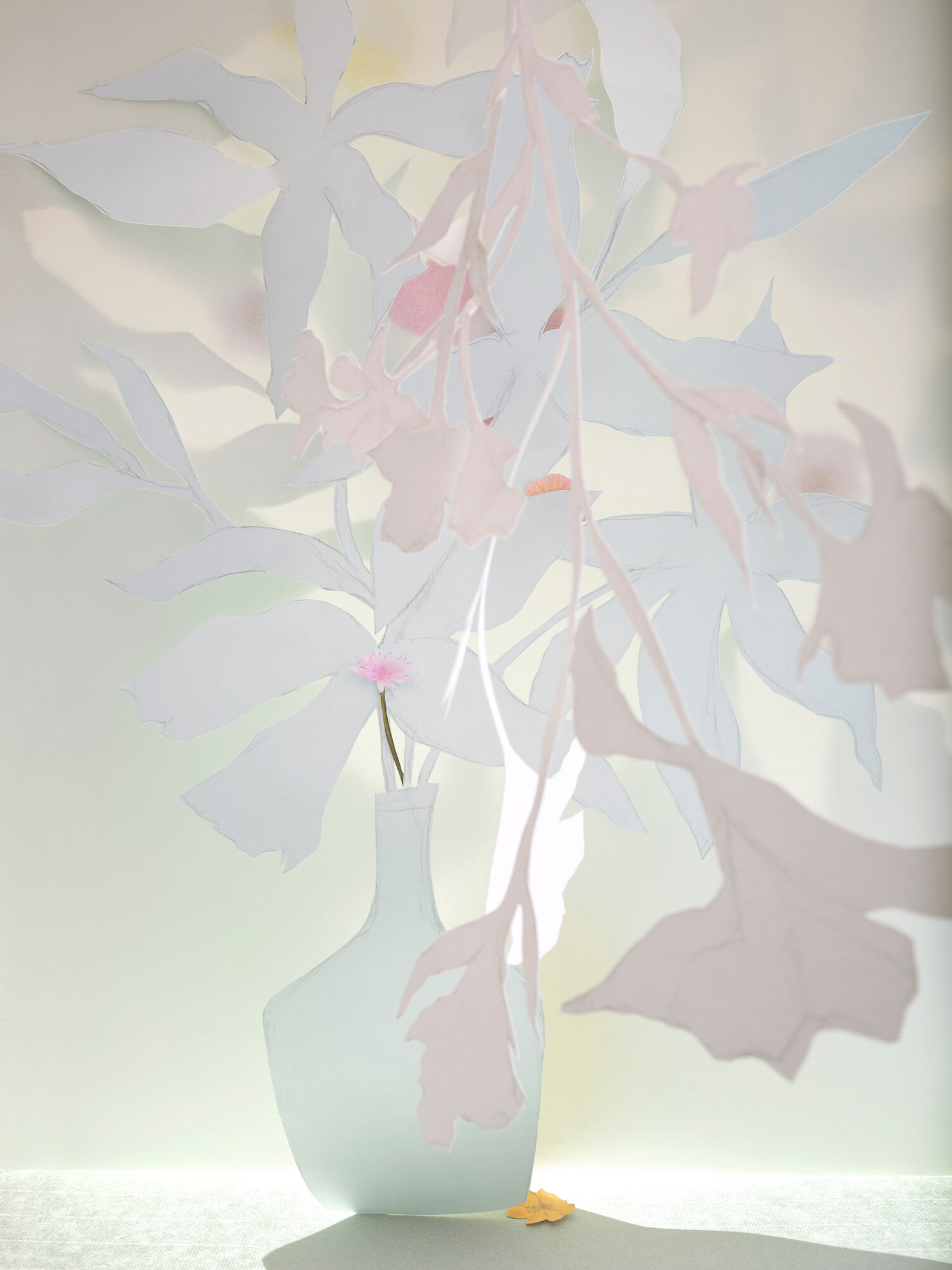 Spring; papiercollage/fotografie; 86 x 107 x 5cm