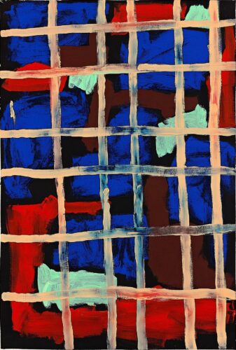 Untitled (1996); acrylic on paper; 148 x 100 cm