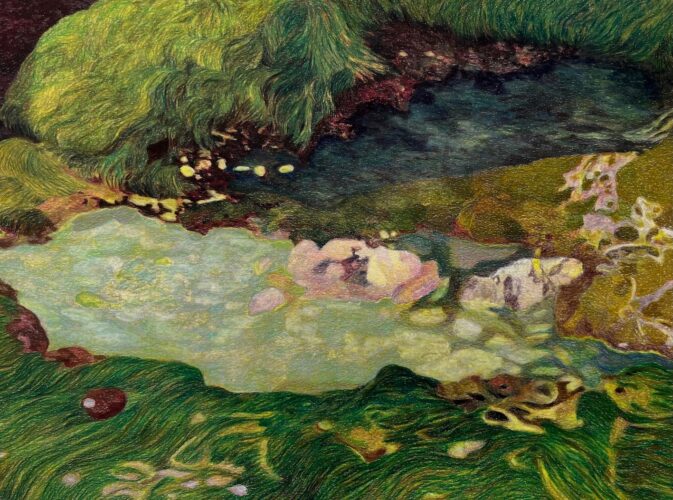 Micro CVII (2025); kleurpotlood op papier; 28,5 x 39 cm