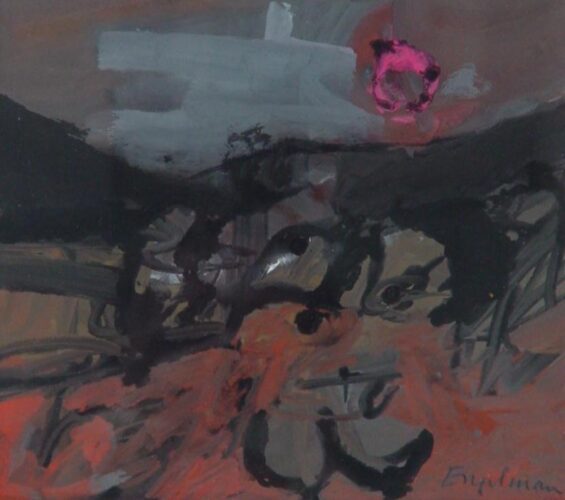 Compositie, Guache, , Herkomst: Ex-collectie Jan & Nettie Sommers, 20 x 20 cm, gesigneerd r.o. 