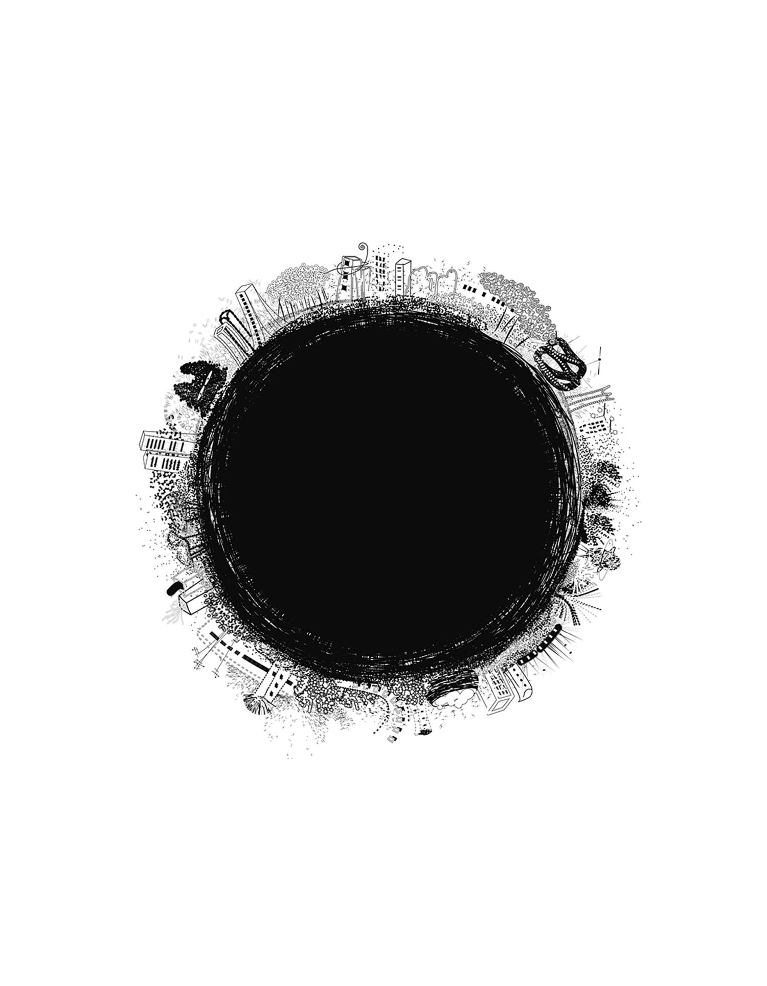 World ( Welt ), 2012, Computerdrawing, Print on Paper, 70 x 90 cm