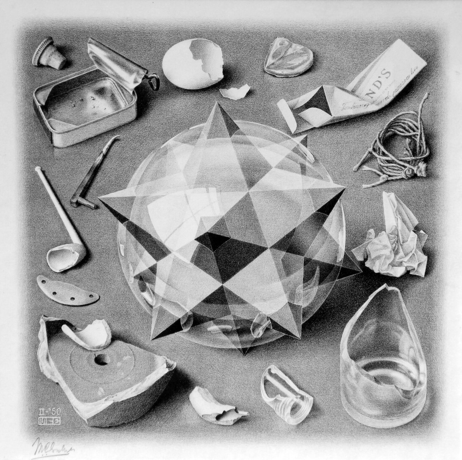 Orde en Chaos (februari 1950); lithografie; 280 x 280 mm
