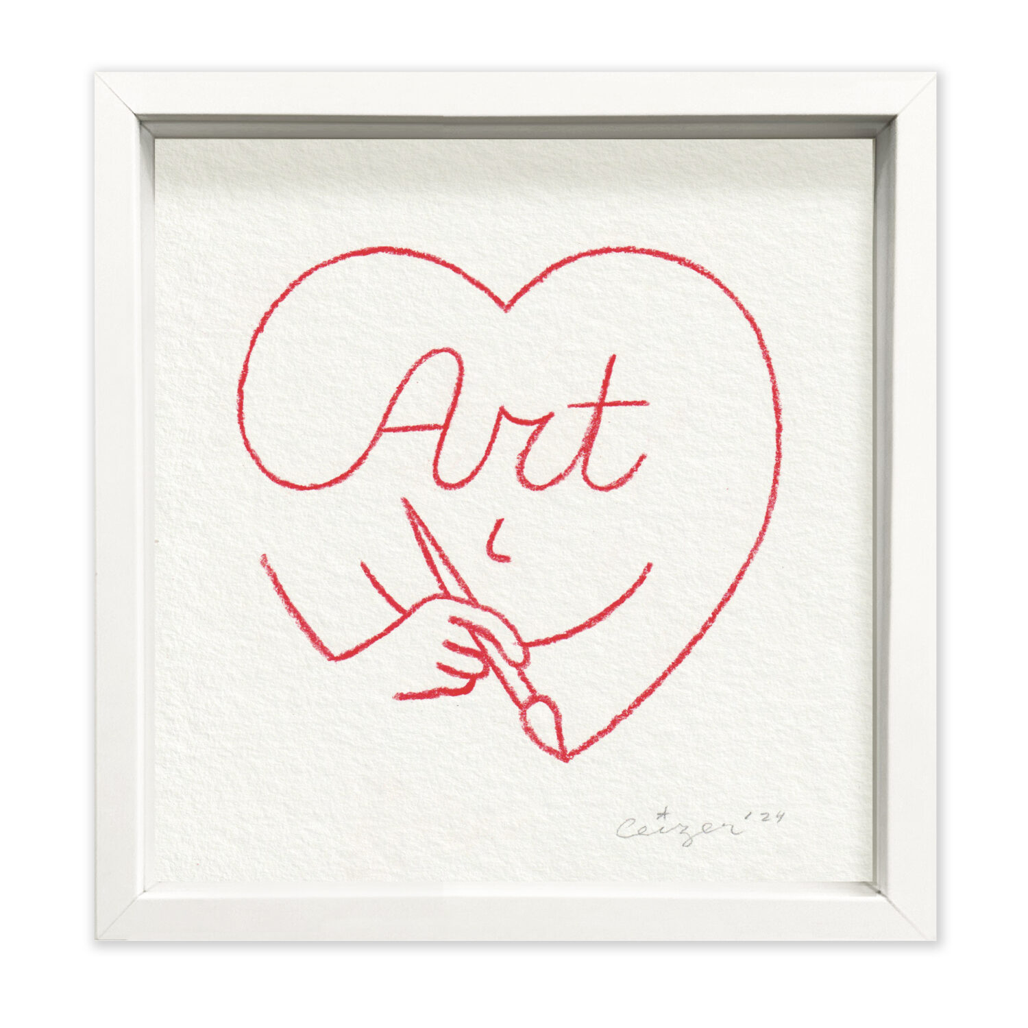 Art (2024); Colored pencils on paper; 15x15cm