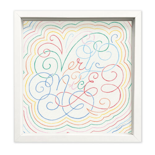 Very nice (2025); Colored pencils on paper; Unique artwork, signed by the artist; 25 x 25 cm
