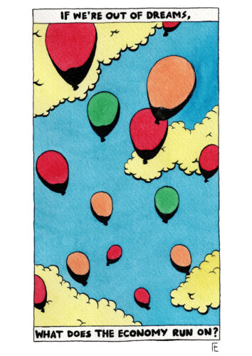 Unprovoked Thoughts (2022); Originele tekening; A4