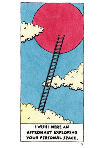 Unprovoked Thoughts (2022); Originele tekening; A4